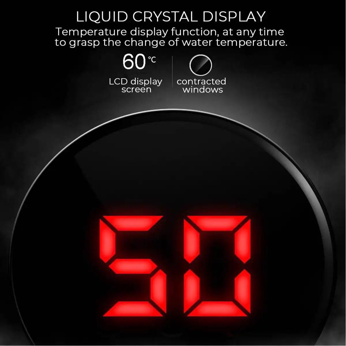 RX-021 Thermostatic Water Heater with Shower and LCD Screen, Boiler Hot Water Heater in 3 Seconds with 3500W. 