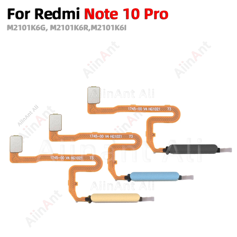 Home Side Power Button Touch ID Fingerprint Sensor Finger Scanner Flex Cable For Xiaomi Redmi Note 10 10s Pro 4G 5G Spare Parts. 