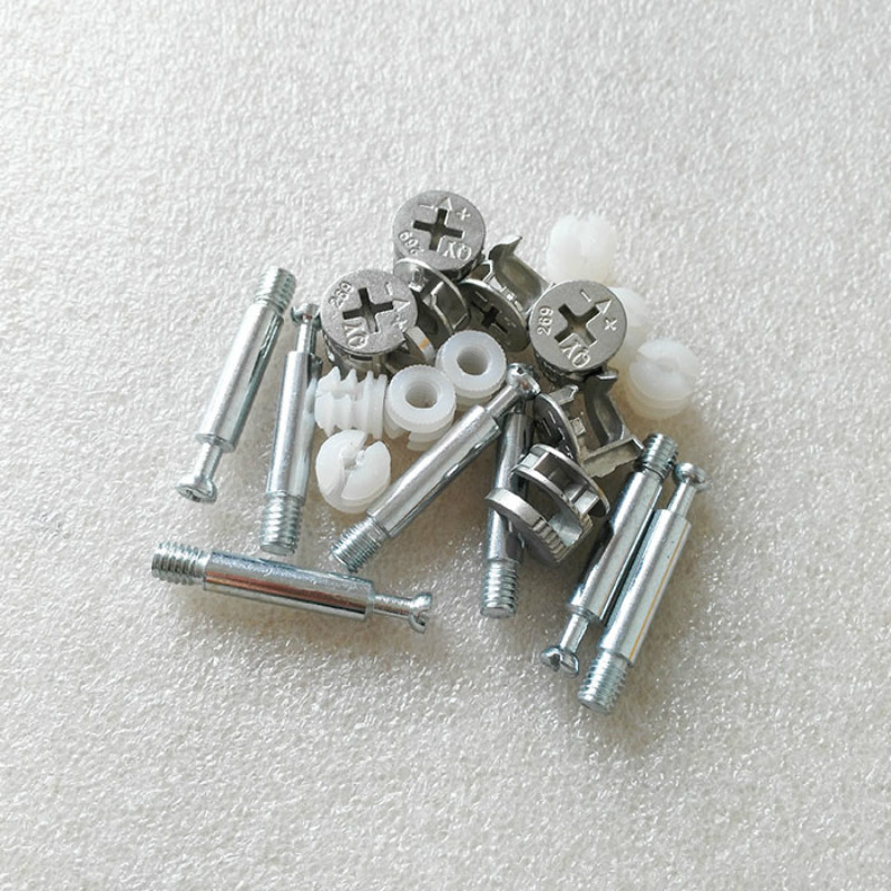 10set/lot Three in One Screw Furniture Connector Fixer Eccentric Wheel Nut Connection for Clothes Cabinet Desk Link. 