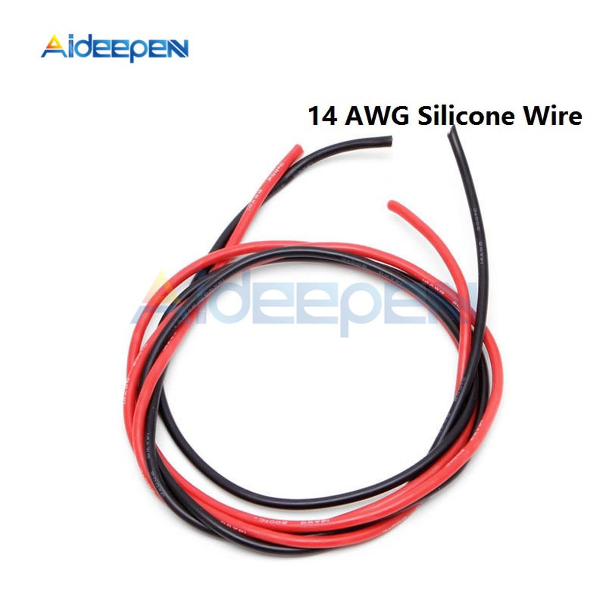 【VisioN Shop】1 Pair AWG Gauge Wire Flexible Silicone Cables For RC Black 2M Length