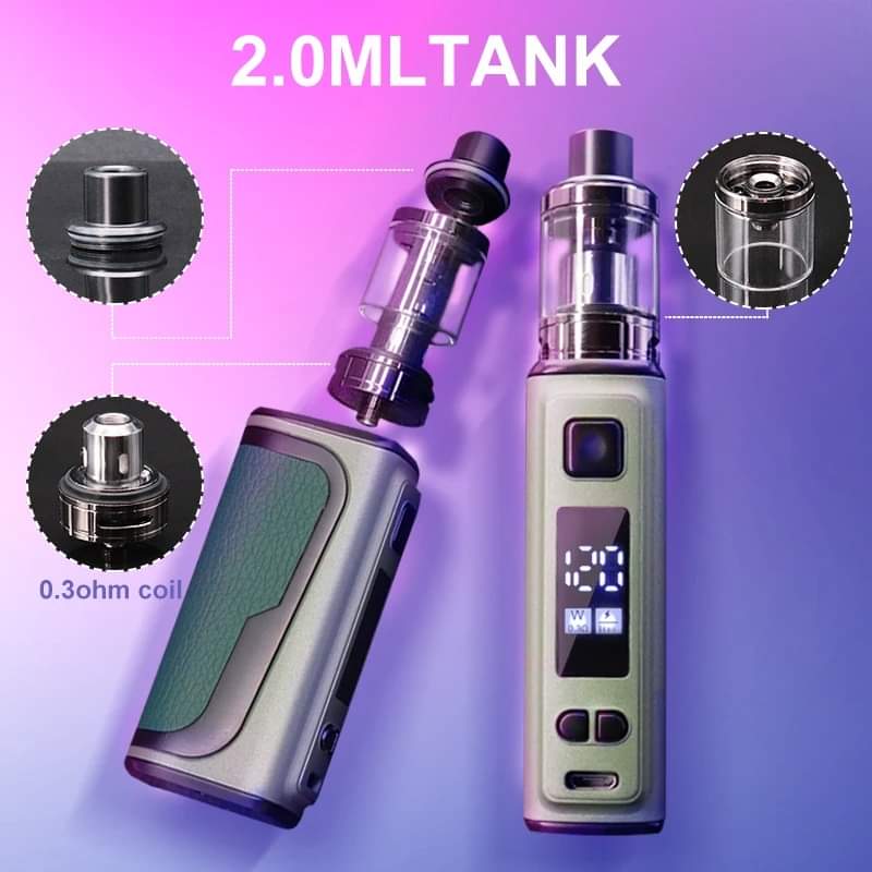 E5 KITElectronic Cigarette Vape Smoke 150W Box Mod Kit 2200mah 2.5ml Atomizer OLED Screen E Cigarette. 