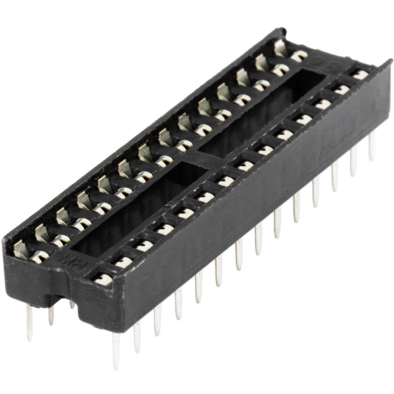 5Pcs- 28Pin IC Base 28 Pin Leads PCB Mount Low Cost IC Socket DIL DIP IC Socket PCB Mount Connector Adaptor Solder Type IC Base Socket 28 Pin IC Base. 
