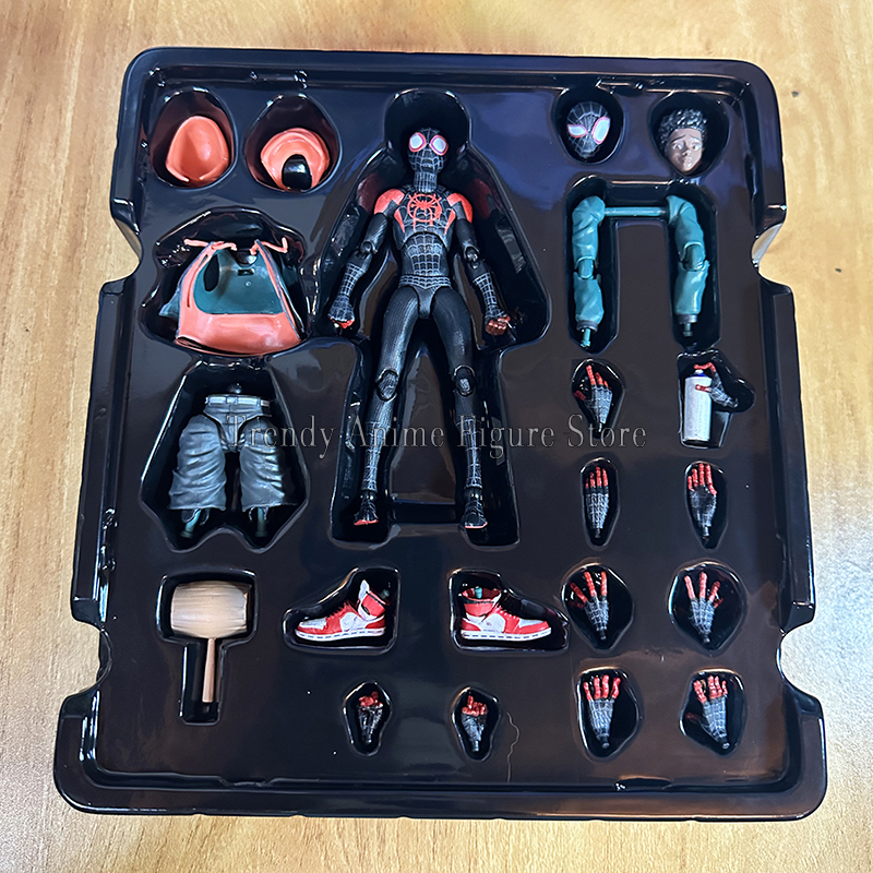 Sv Action Spiderman Miles Morales Action Figure Collection Sentinel Marvel Spider-Man Into the Spider Verse Figures Model Toys. 
