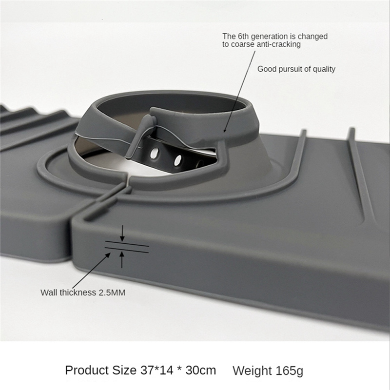 2Piece Faucet Mat Faucet Handle Drip Catcher Tray Flexible Sink Splash Guard Behind Faucet for Kitchen Counter, Bathroom. 