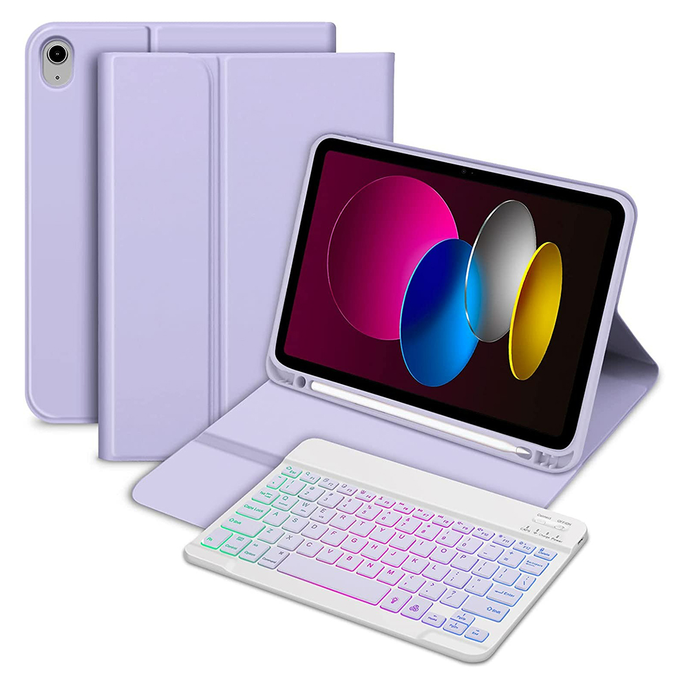 For iPad 10th Generation 10.9inch Magic Keyboard Wireless Keyboard with Magnetic Keyboard Case Bluetooth-Compatible RGB Keyboard. 