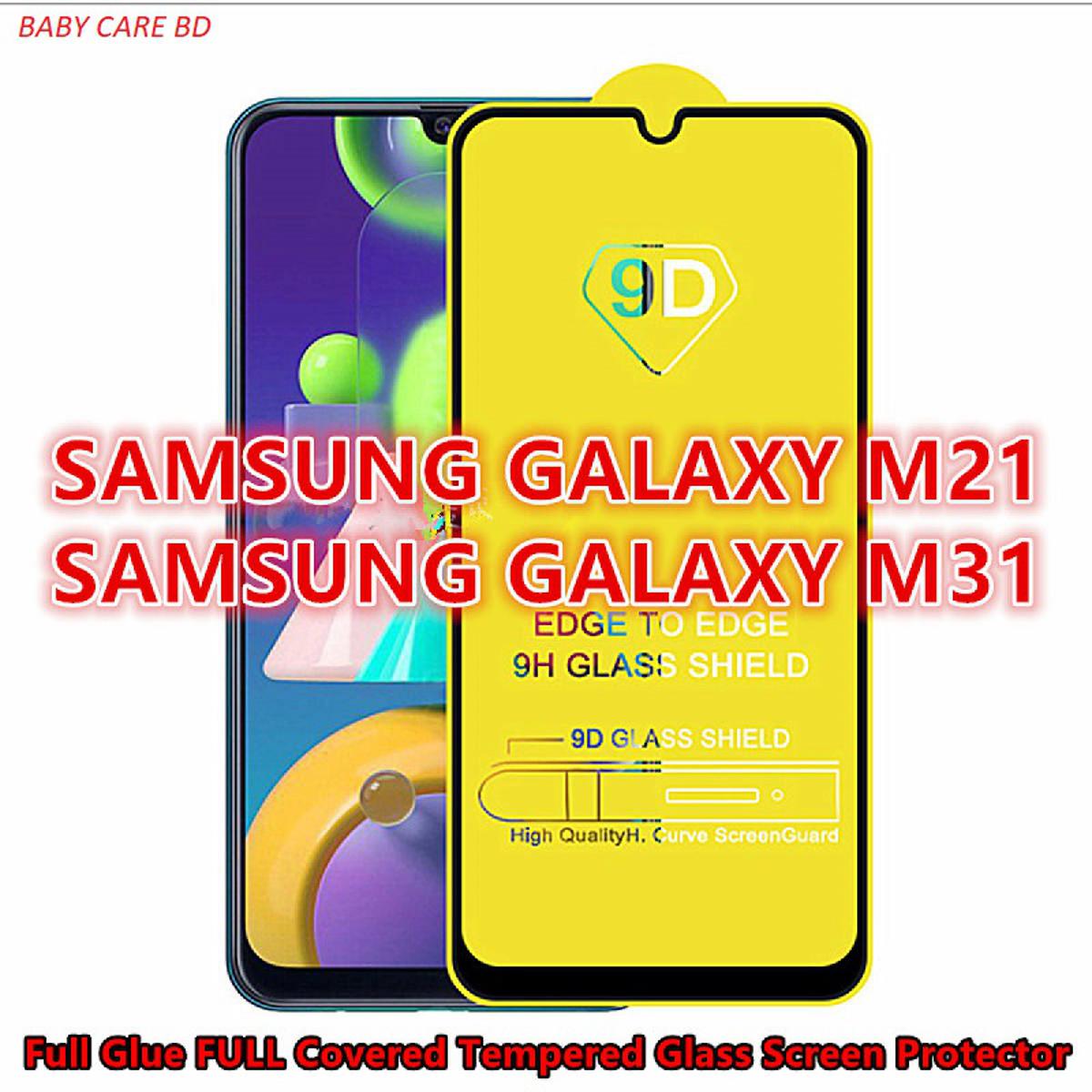 SAMSUNG GALAXY M21 M31 Full Glue FULL Covered Tempered Glass