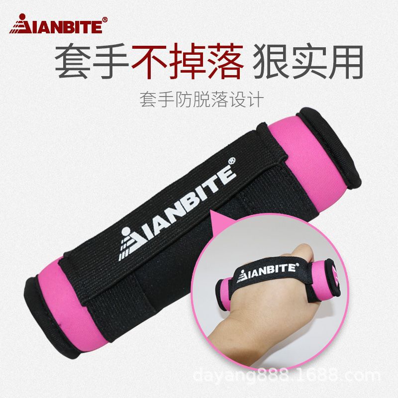 Sandbag dumbbells for ladies fitness household equipment solid iron sand small dumbbells beginners running square dance exercises arm muscles. 
