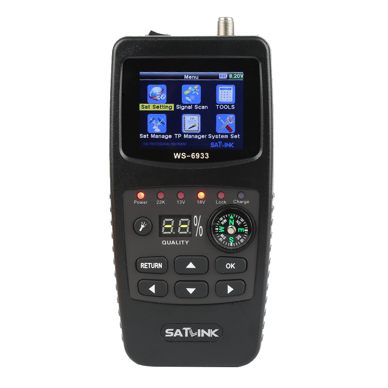 Satlink WS-6933 DVB-S2 Band Satellite Finder Meter with 2.1 Inch LCD Display Portable high quality. 