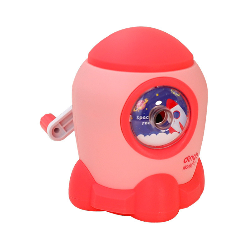 Rocket pencil sharpener for elementary school students, cute cartoon children, multifunctional drill sharpener, rotary planer pen machine. 
