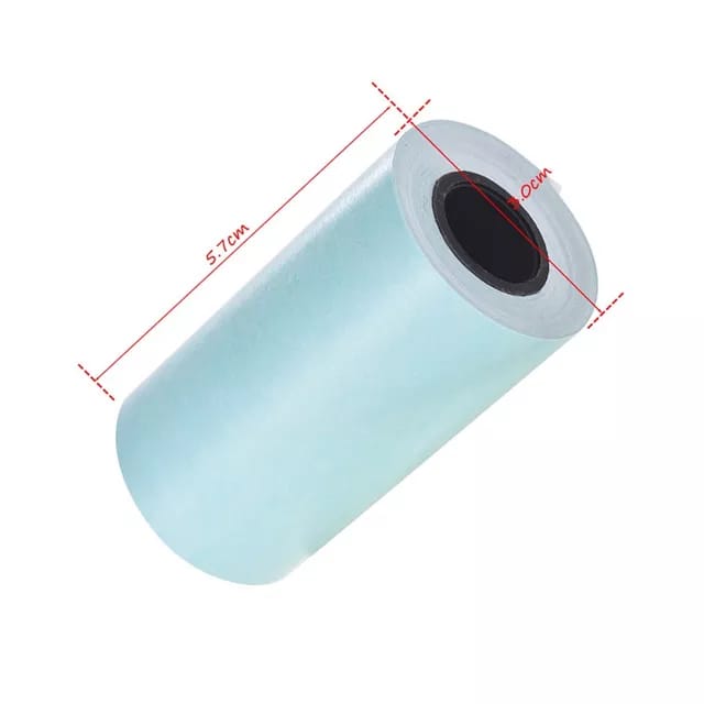 10pcs 57*30mm Sticker Thermal Paper Rolls for Label Printer Mini Thermal Printer Waterproof Oil-proof Sticky Paper Self-Adhesive Thermal Paper, White. 