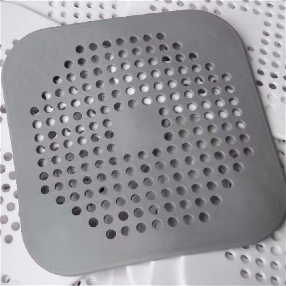 Sink Anti Clog Dense Mesh Hair Filter Sewer Mouth Filter Bottom Suction Cup Square Household Products Floor Drain Cover Tricolor. 