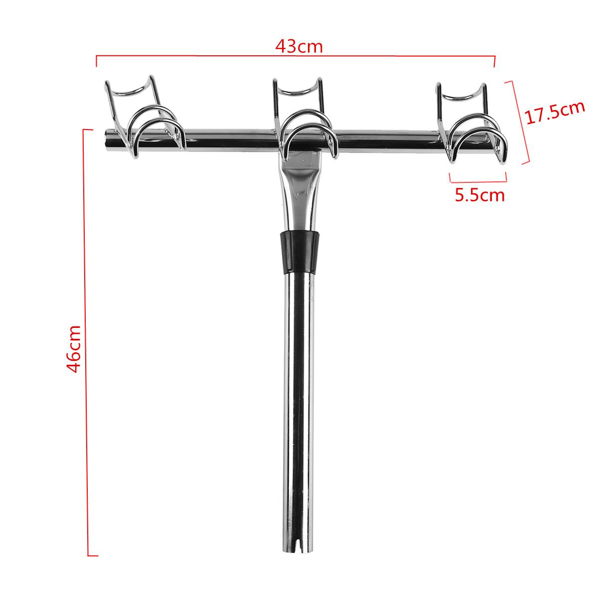 316 STAINLESS STEEL 3-in-1 ROD HOLDER 3-WAY BOAT SNAPPER FISHING PORT SIDE