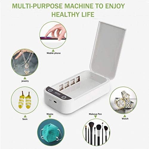 Led Uv Sterilizer Box - 99% Clean Anything Within 5 Mins - Portable Multi-Function Electric Cleaner Case Box for Cell Phone, Jewelry, Pacifier, Watches, Toy, Keys. 