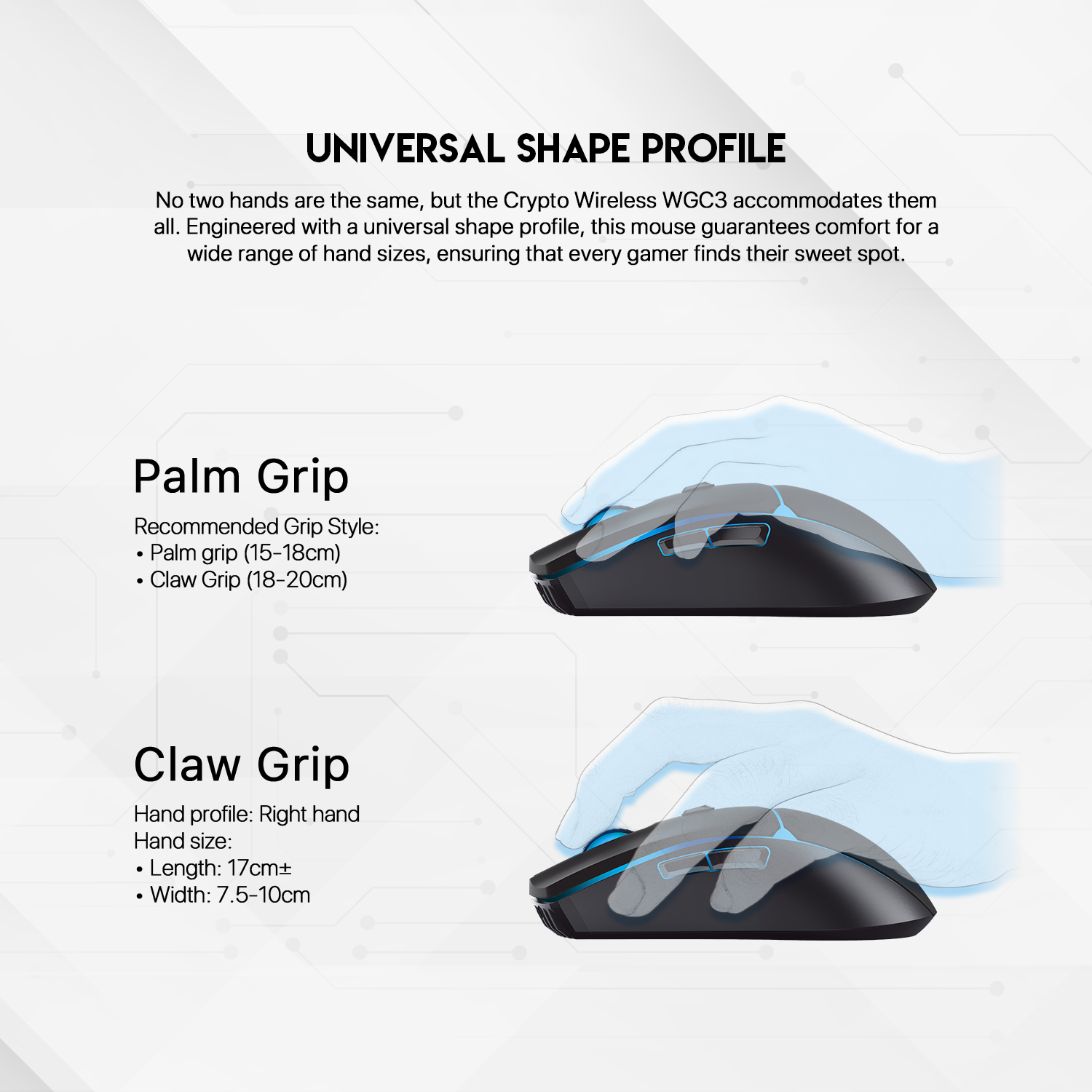 FANTECH WGC3 CRYPTO Wired And Wireless Gaming Mouse Pixart 3325 And 10000 DPI Mouse Poling 1000Hz Macro 6 Button Mice. 