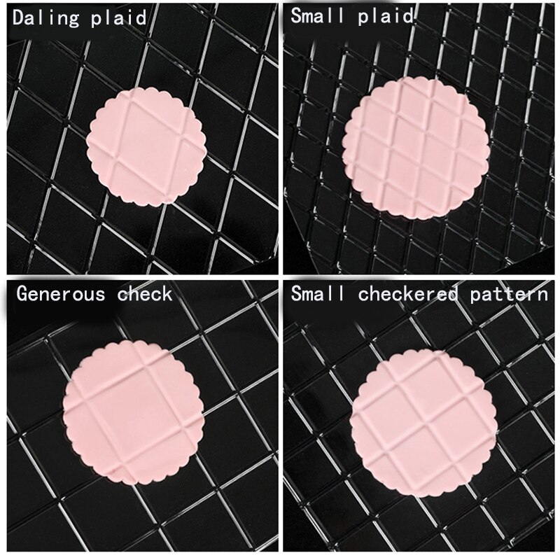 【happy one】4pcs/set Plastic Grid Texture Mat Cake Chocolate Printing Grid Decorating Tools Fondant Imprint Baking. 