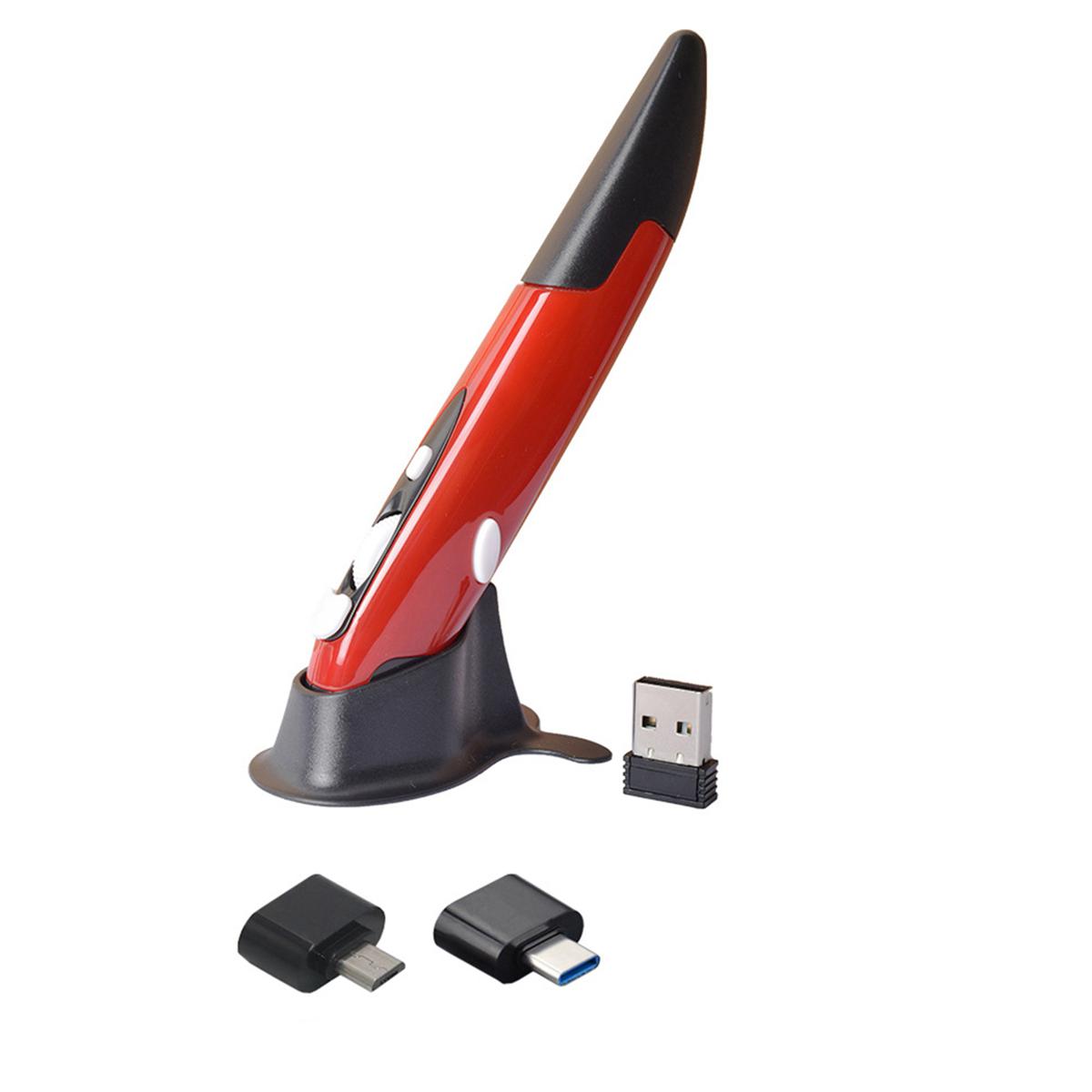 Wireless Pen Mouse Lightweight Vertical Pen-Shaped Stylus Mouse