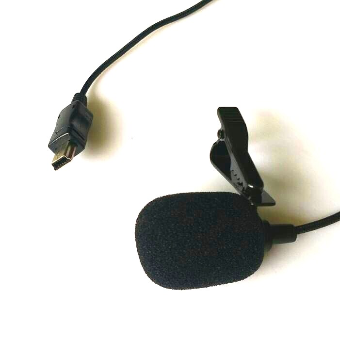 【VisioN Shop】NEW 150cm Quality 1.15M Gopro Mini USB External Collar Clip on Mic for Gopro Hero 4 3+ 3 Camera. 