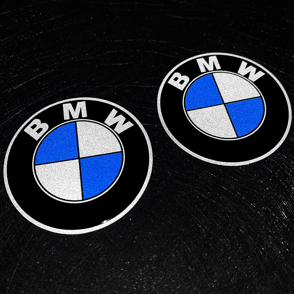 BMW Logo Reflective 3D Gel Sticker Car Front Hood Sticker Trunk Rear Emblem Badge For BMW X1 X3 X5 X6 1 3 5 7 Series. 