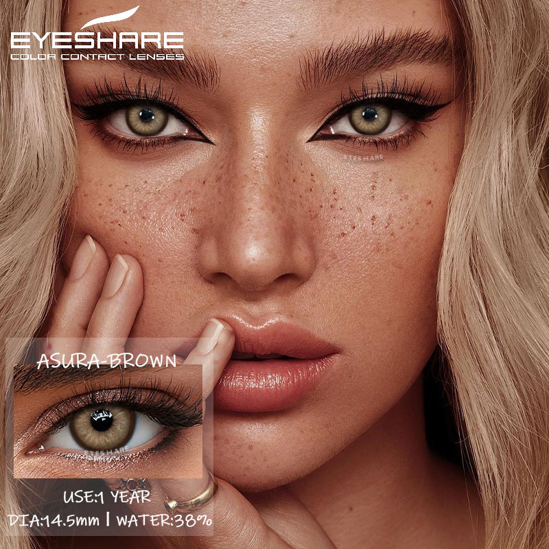 New Asura Brown Color Contact Lens with Lens Kit Box For Men & Women.1pair Asura Color contact lens For Eye makeup and Cosmetics. Asura Series Contact Lens. #Asura