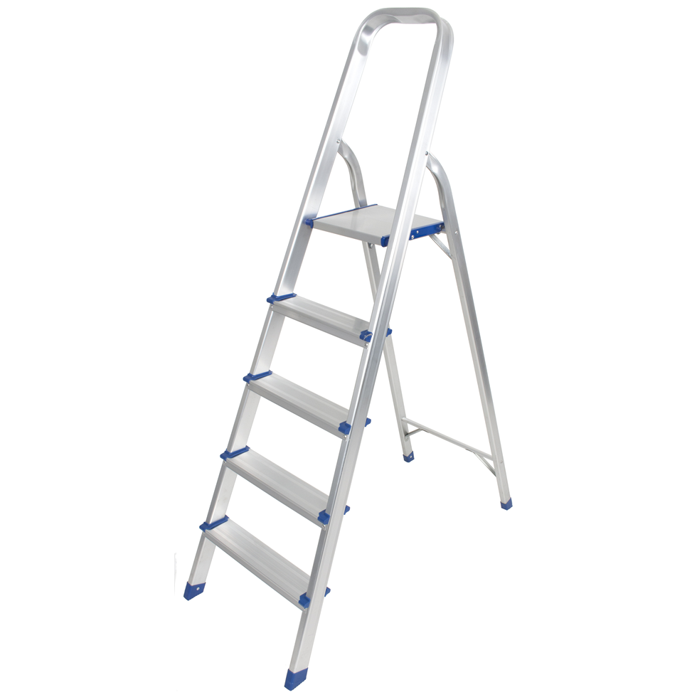 Aluminium Folding Ladder 5 Step Ladder, Aluminium Ladder for Multipurpose Usable premium brand same as picture - Minimalistic Sophistication. 