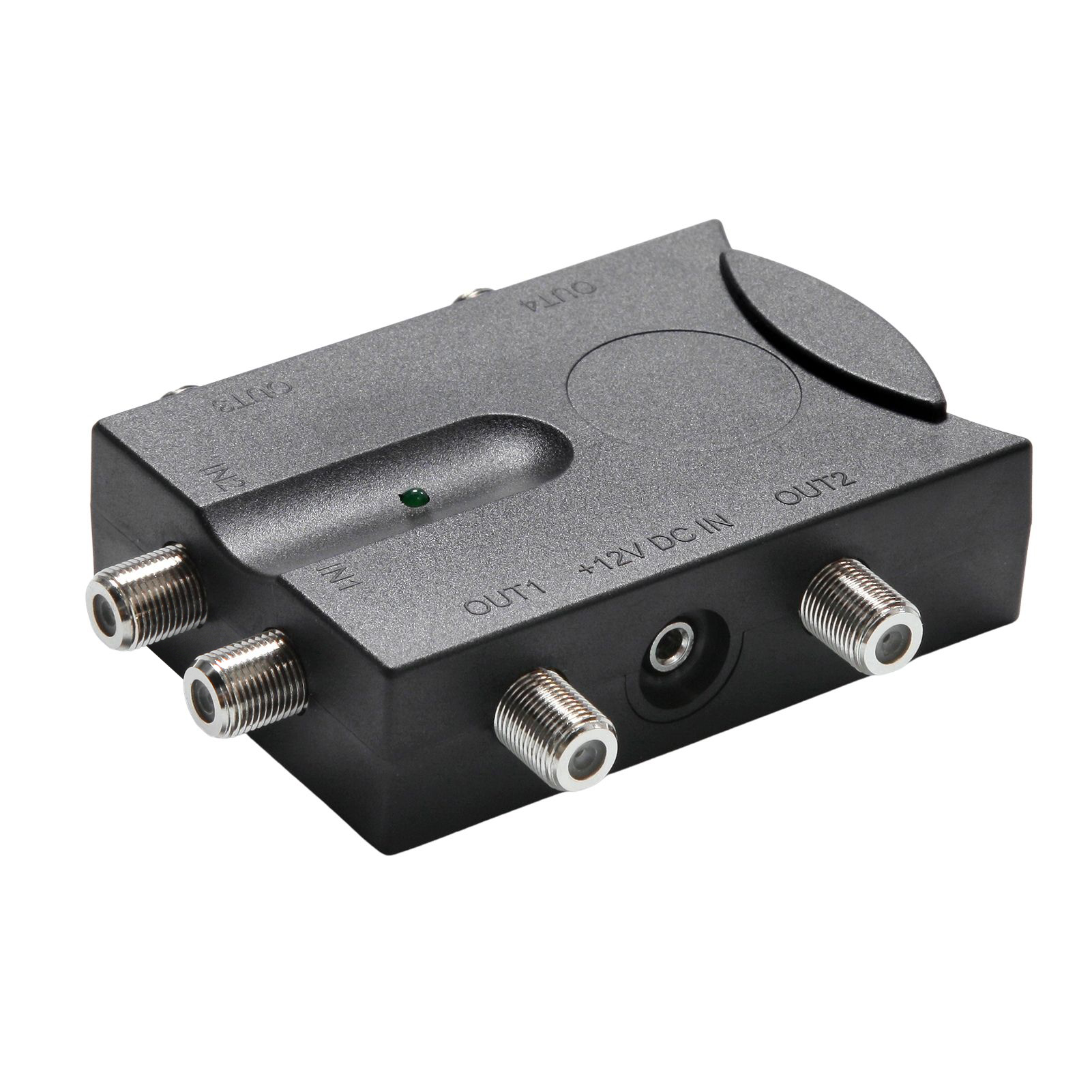 Bi-directional TV Amplifier 2 Inputs TV Antenna Signal Booster with 4 Outputs Low Noise TV Signal Splitter Antenna Signal Booster with Reverse Path for Indoor Use. 