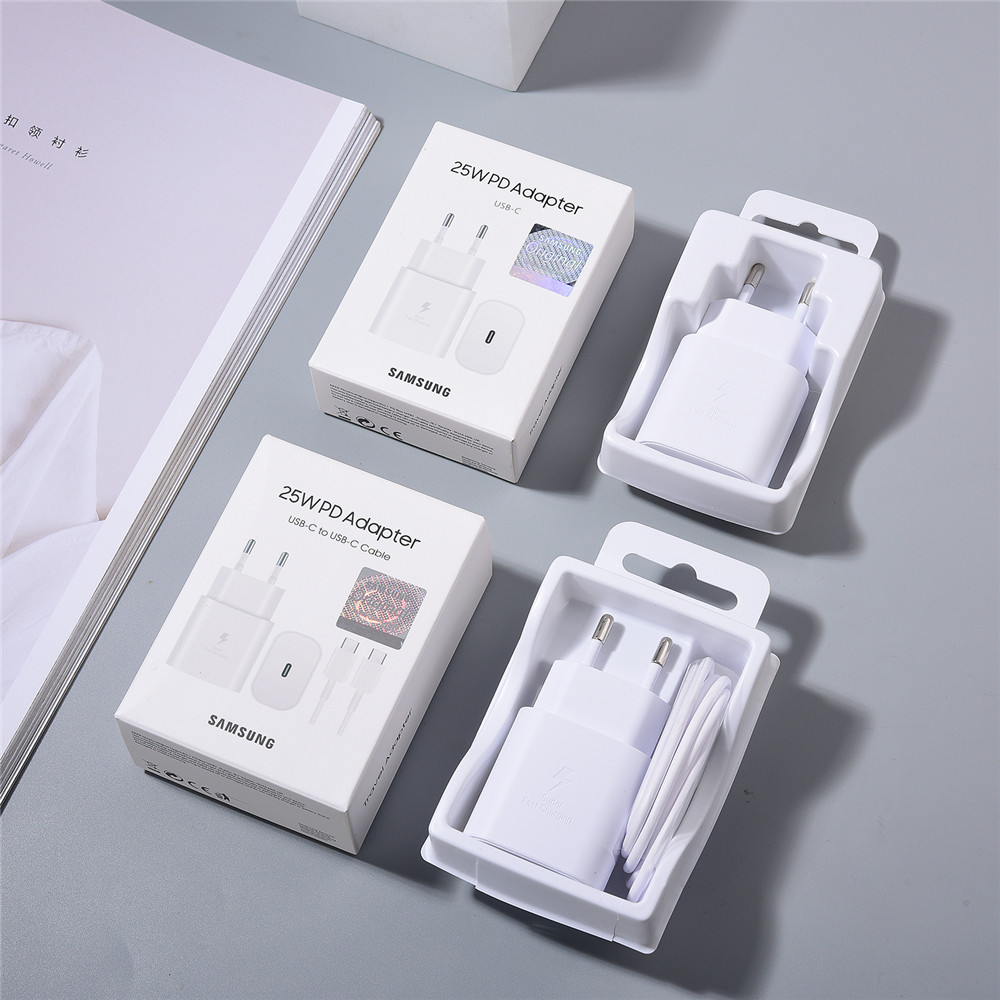 Samsung Galaxy A12 A13 A14 A23 F12 F14 A90 S10 5G Super Fast Charger 25W USB C PD Wall Power Adapter For Galaxy Note 10+ 20Ultra. 