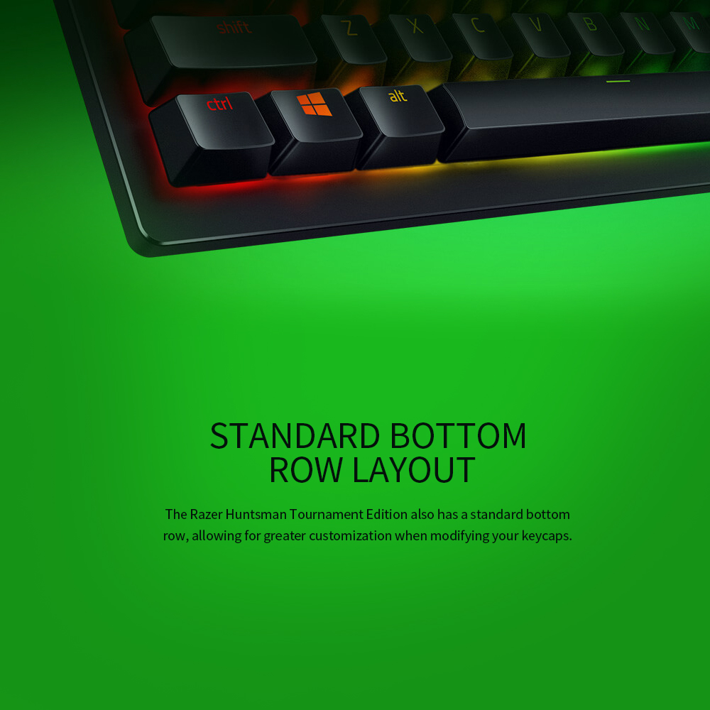 Razer Huntsman Tournament Edition Mechanical Keyboard Linear Optical Switch Gaming 87 Keys RGB Backlight Wired Keyboard Black. 