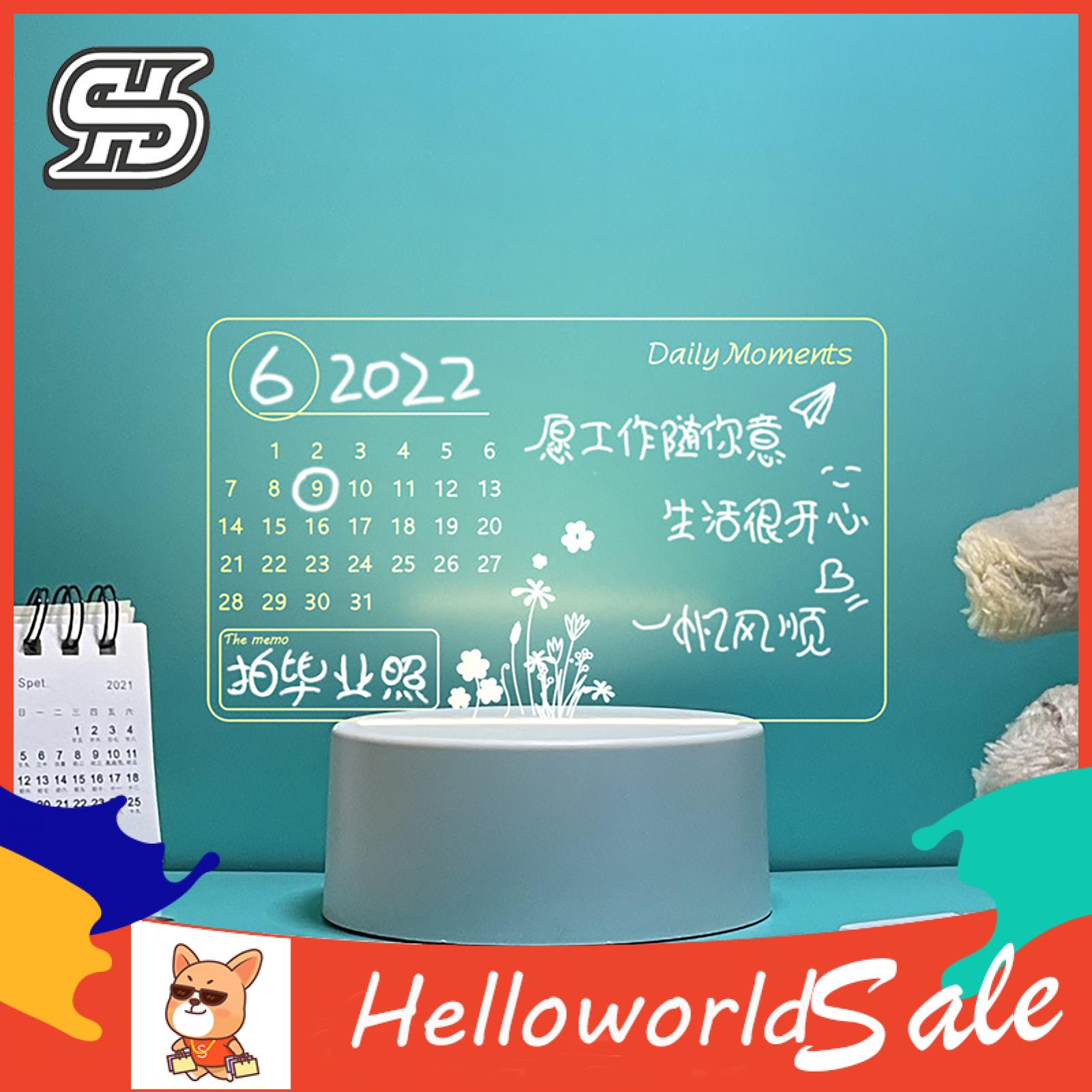 HelloWorld Notepad Board Erasable Transparent To-Do List Writing Board. 