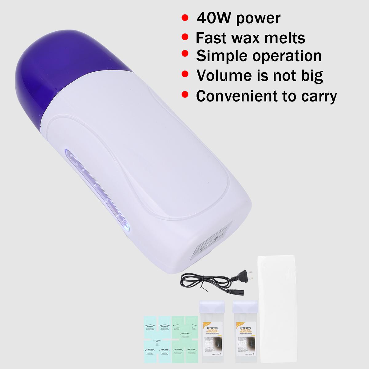 Romeng La Portable Wax Warmer Heater Home Hair Removal Waxing Machine Kit for Travel EU Plug 220V