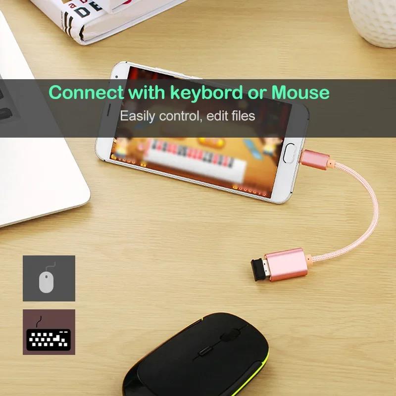 USB Type-C OTG Adapter Cable for Samsung Galaxy S24 S23 S22 Ultra FE USBC Cable OTG Converter for Google Pixel 8a 7a 6 7 8 Pro. 