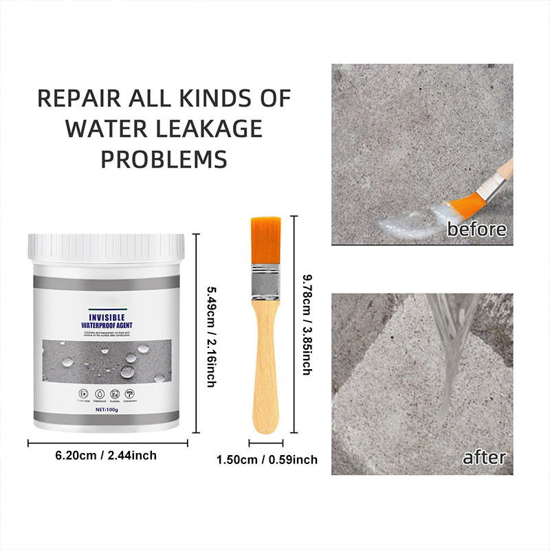30/100/300g Invisible Waterproof Agent Insulating Sealant Repairing Anti-Leakage Agent Glue Sealant Paste Coating With Brush MuXiaRe. 