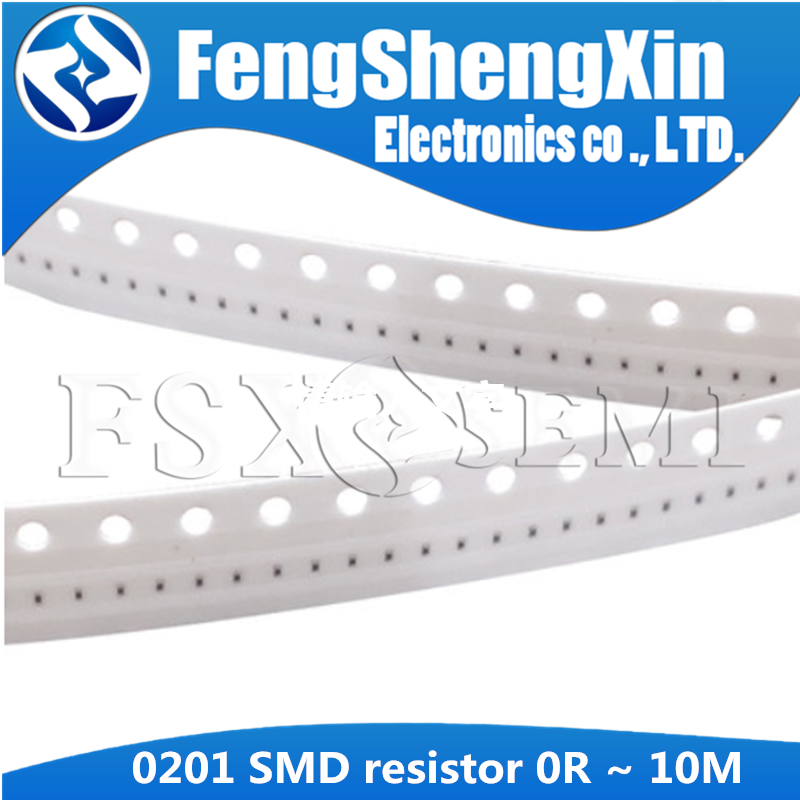 100pcs/lot 0201 SMD resistor 1% 0R ~ 10M 1/20W 0 1 10 100 150 220 330 ohm 1K 2.2K 10K 100K 0R 1R 10R 100R 150R 220R 330R. 