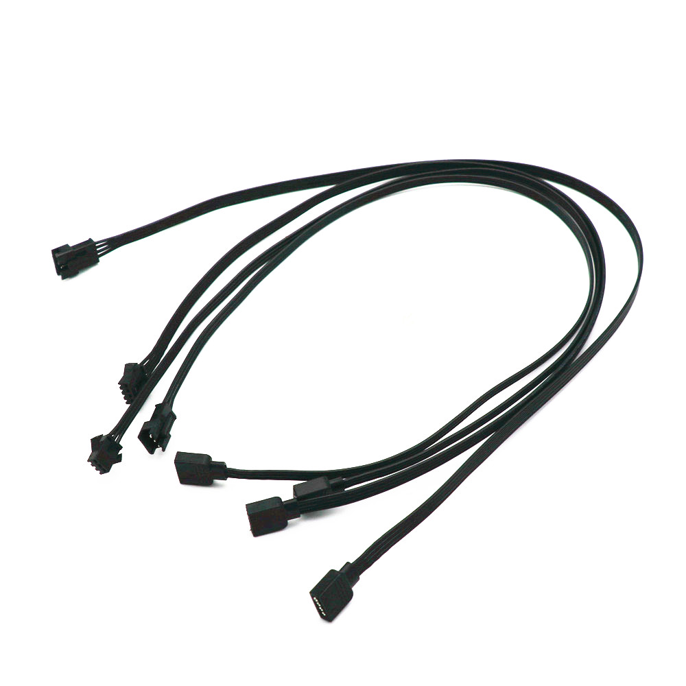 50cm 5V 12V RGB ARGB Control Cables for DEEPCOOL Phanteks Lian-Li LED Light Strip SM 3Pin 4Pin ARGB Control Adapter Cable. 