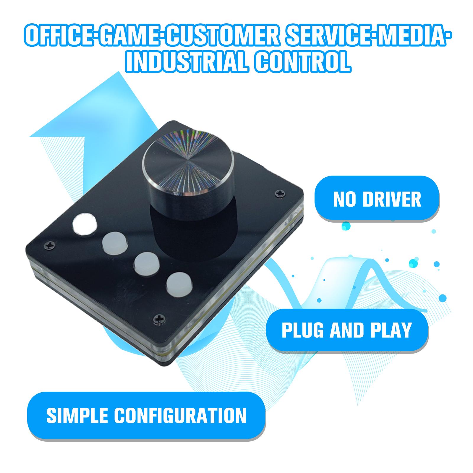 Macro Mini Keyboard 4 Keys 1 Knob Macro Custom Gaming Keyboard Programmable DIY Mechanical Keyboard Macro Keypad PS Drawing. 