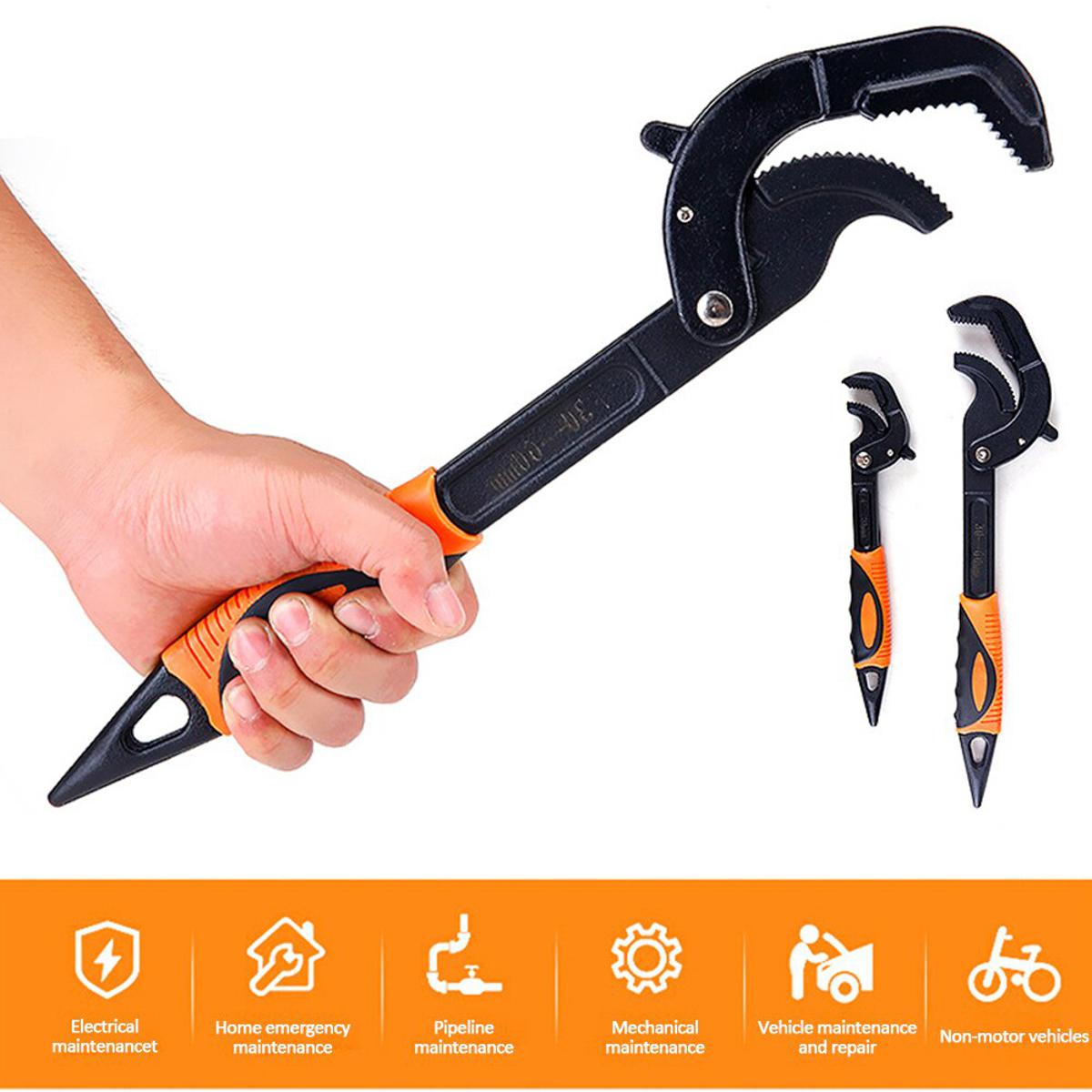 9-32mm Universal Wrench Pipe Wrench Open End Spanner Set High-carbon Steel Adjustable Wrench Snap-N Grip Multifunction Hand Tool