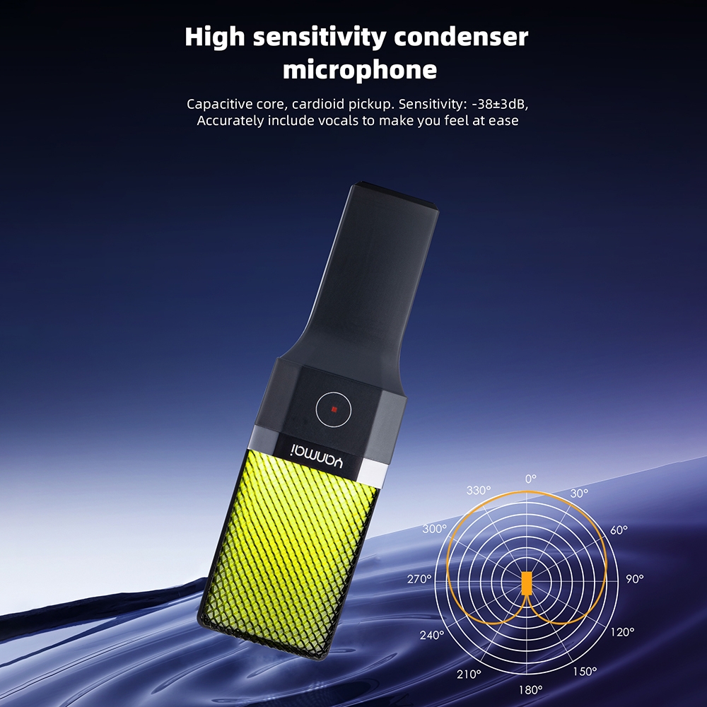 Yanmai X1R E-Sports Gaming Desktop Microphone with RGB Light & Blowout Net. 