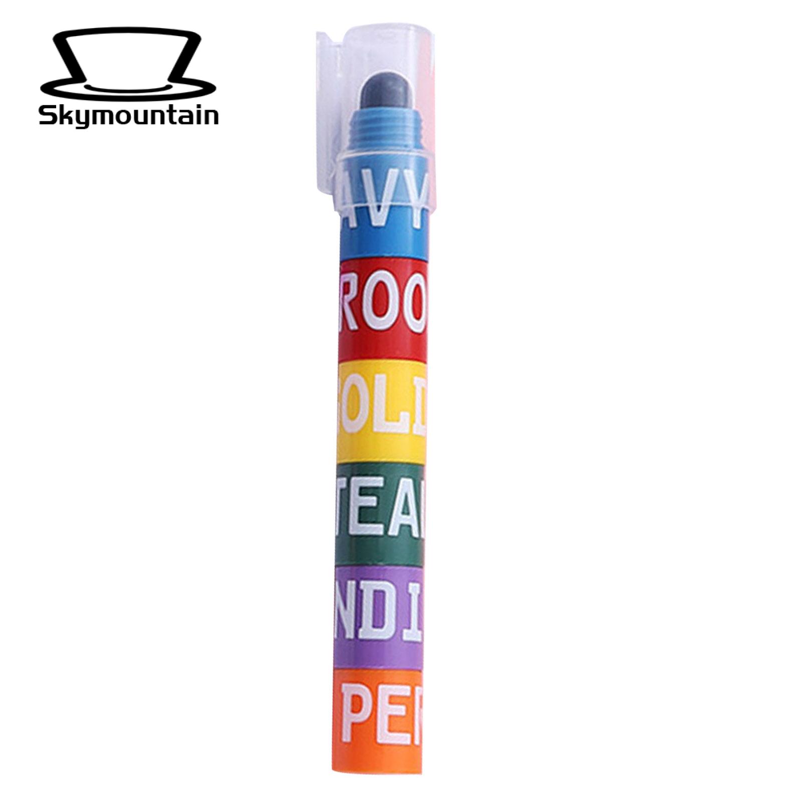 Round Tip Marker Pen 6 Colors Quick-drying Marker Pens for Diy Albums Colo g Art Supplies for Drawing Marking in Books Round Tip Crayons for Highlighter Pens. 
