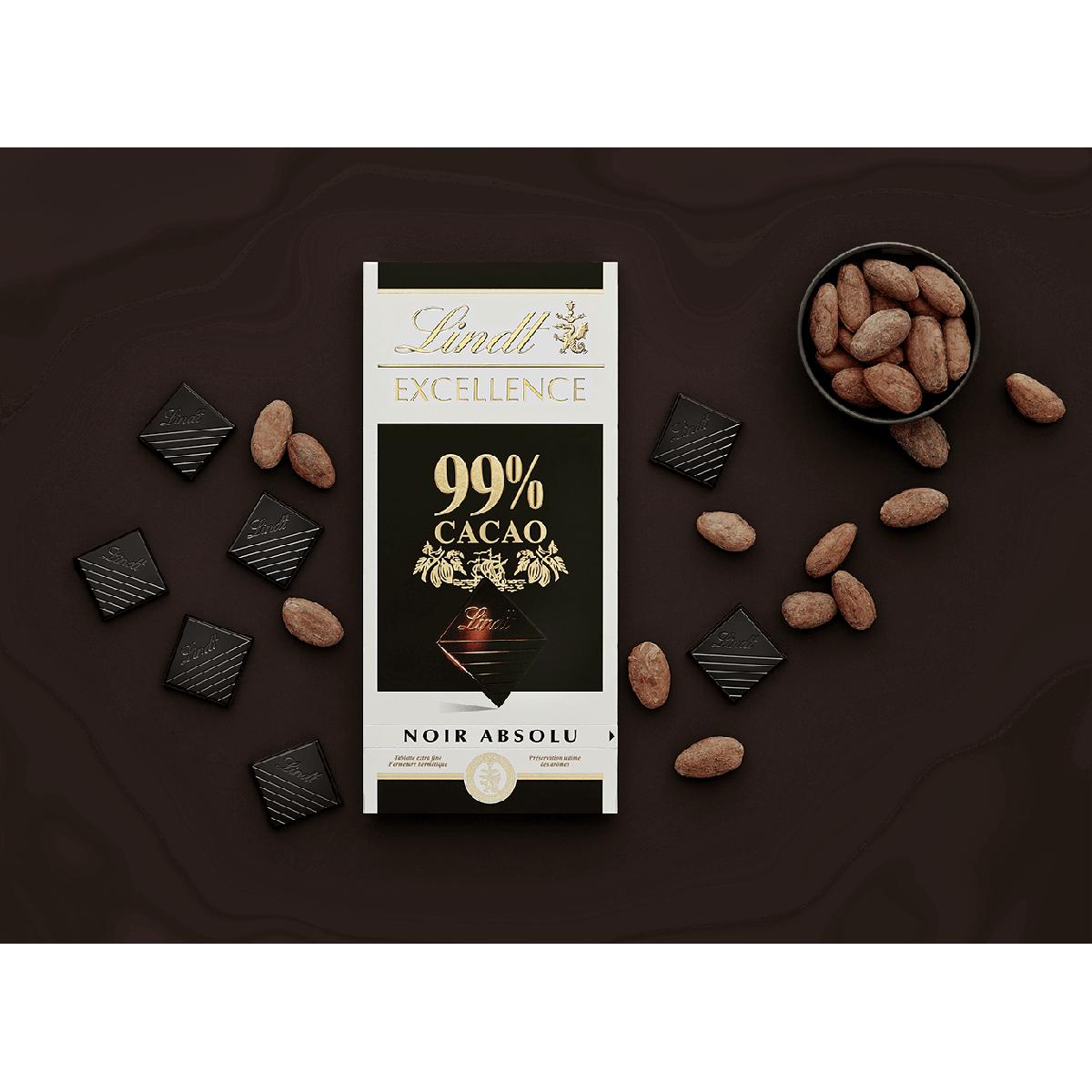 Lindt Excellence 99% Cocoa Dark Chocolate - 50G