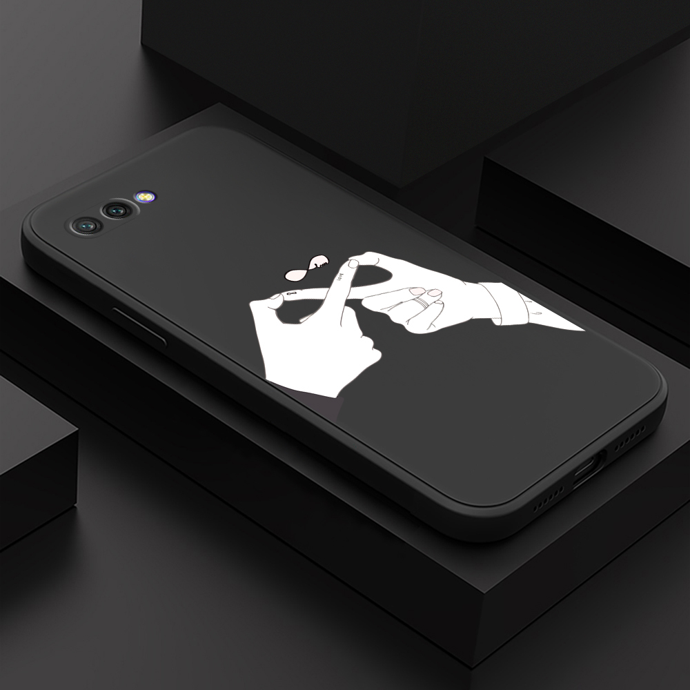 ZeroQiQi for Honor 10 Back Cover Mobius Ring Ultra Thin Soft Luxury Square Multicolor Liquid Silicone Phone Case. 