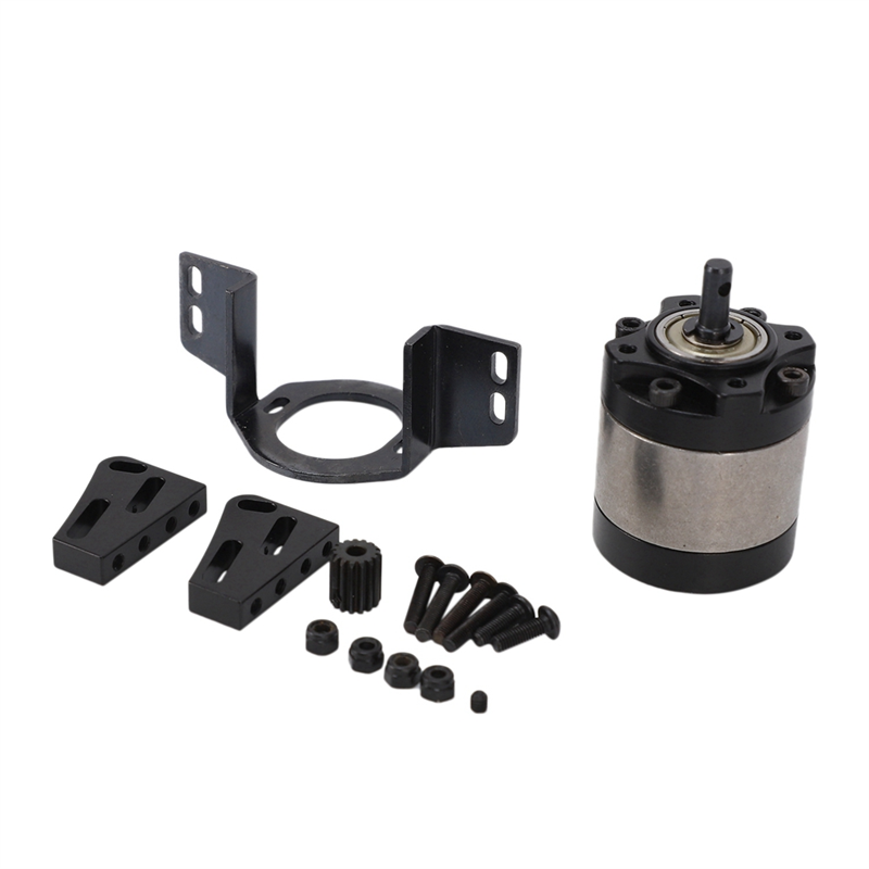 1:17 Gear Ratio Planetary Transmission Box Reduction Gearbox with Mount Replacement Parts for 1/10 RC Crawler Car D90 Axial SCX10. 