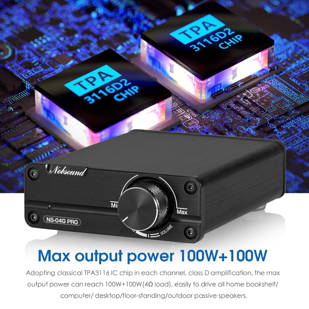 Douk Audio NS-04G PRO HiFi 2.0 Channel Mini Class D TPA3116 Digital Amplifier Stereo Audio Amp 100W*2 For Speaker - Without Power Supply. 