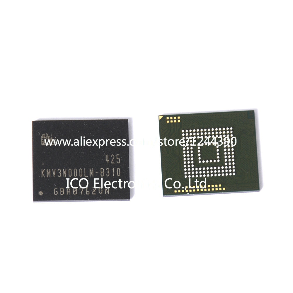 For Samsung Note 2 N7100 eMMC nand flash memory chip IC programmed with firmware KMV3W000LM-B310. 