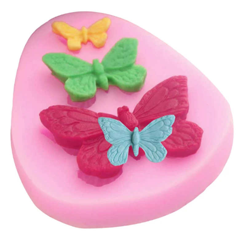 Fondant Butterfly Love Flower Cake Decor Molds Pastry Cookies Baking