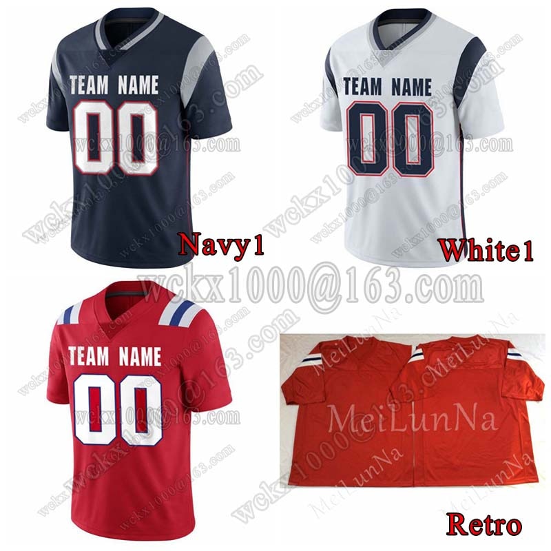 Custom Personalize Sewn On Name No.Mac Jones Matthew Judon Cole Strange Randy Moss Tom Brady Slater Bailey Zappe Stitch Jersey. 