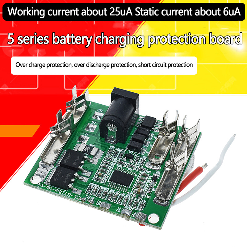 Li-Ion Lithium Battery Pack Protection Circuit Board BMS Module For Power Tools 5S 18V 21V 20A Battery Charging Protection Board Tetuo. 