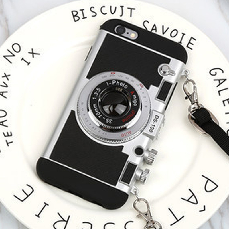 Emily In Paris 3D Retro Camera Leather Case for IPhone 11 13 14 15 Pro Max 12 Mini XS XR X 7 8 Plus SE 3 IPone 15Pro Accessories