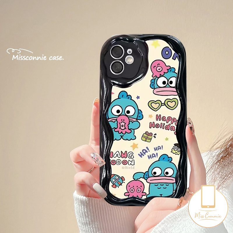 MissConnie Creative Cute Clownfish Little Beaver Loopy 3D Wavy Curved Edge Phone Case Compatible for IPhone 7Plus 15 14 11 13 12 Pro Max XR X XS MAX 6 15 8 7 6S Plus SE 2020 Shockproof Cover. 