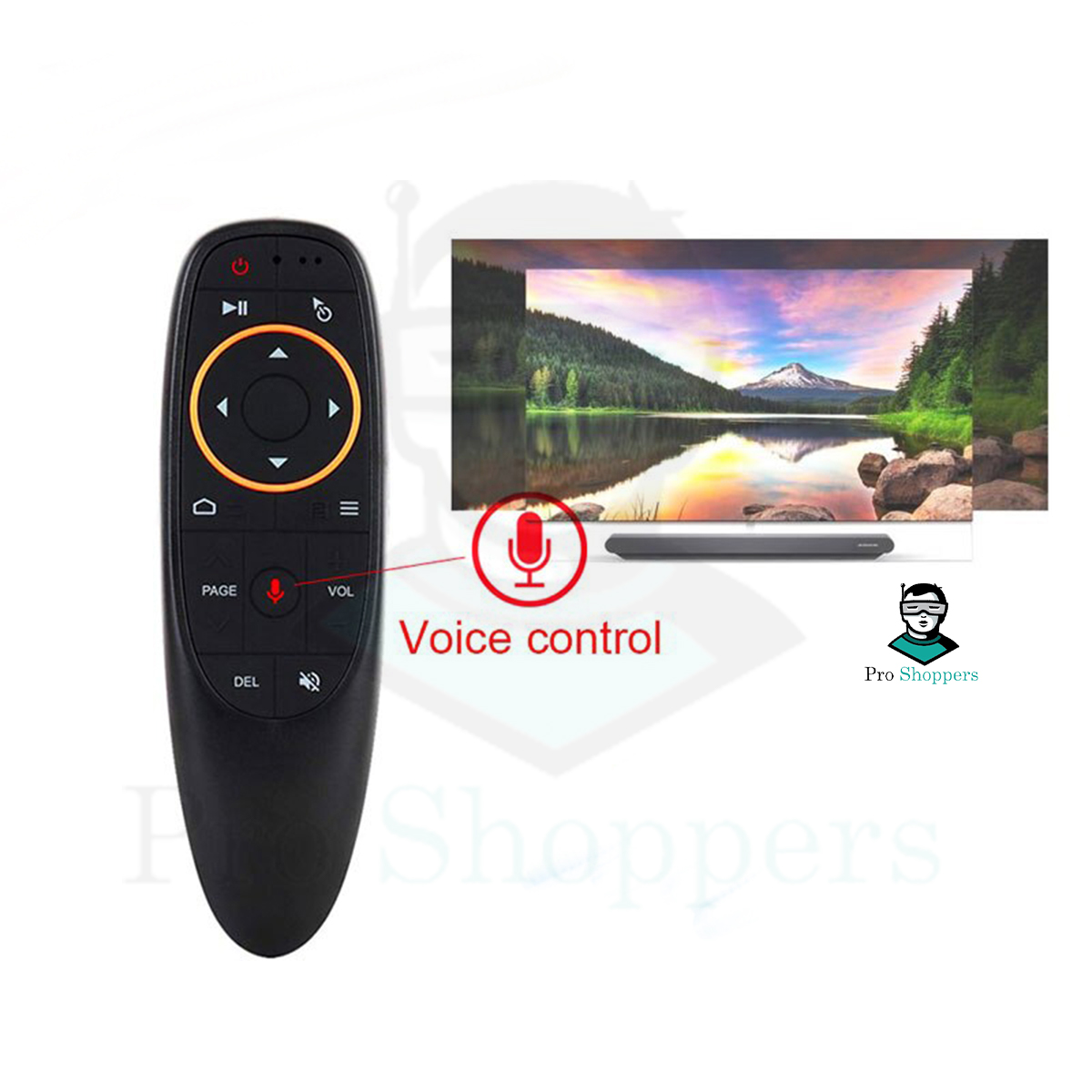 Air Mouse Remote Control  Voice Remote Control  for Smart TV, Laptop, Projector for Wireless Connection via USB Receiver Up to 10m. 