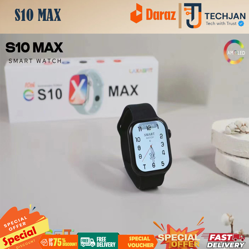 S10 Max Laxasfit Smart Watch 2.29" AMOLED Display NFC Series 10 Bluetooth Smart Watch