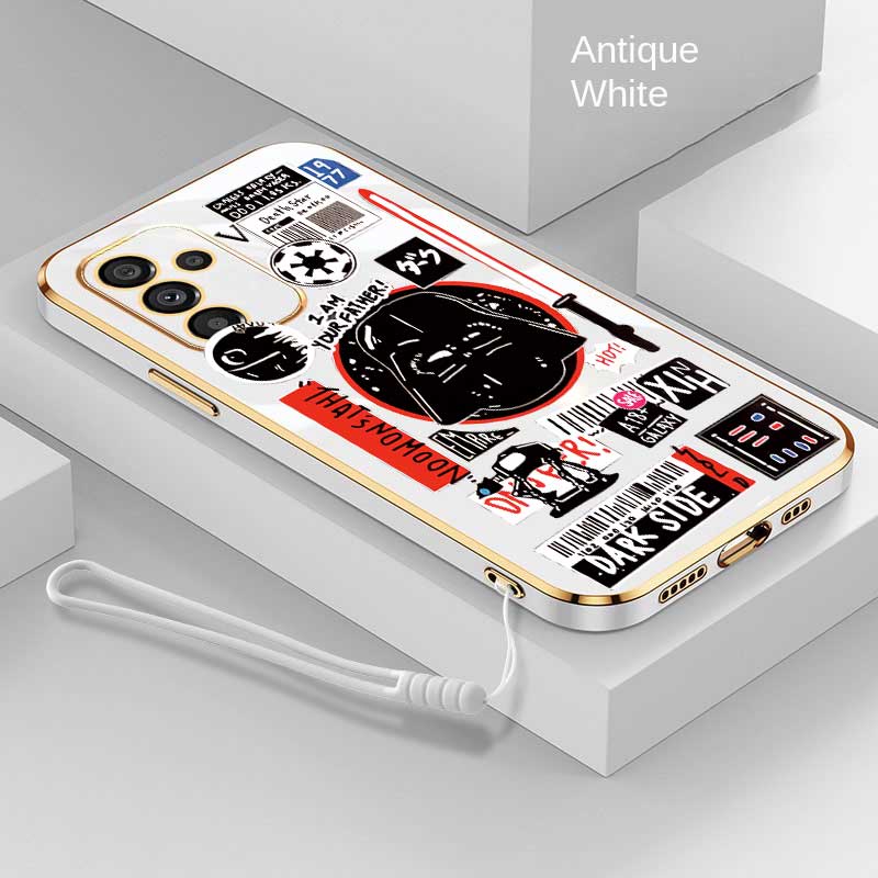 Samsung Galaxy S23 FE samsung s23FE S21 S20 FE Luxury Star Wars Casing Square Edges Plating Back TPU Soft Case Cover. 
